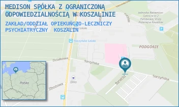 ZAKŁAD/ODDZIAŁ OPIEKUŃCZO-LECZNICZY PSYCHIATRYCZNY - MEDISON SPÓŁKA Z OGRANICZONĄ ODPOWIEDZIALNOŚCIĄ W KOSZALINIE - SARZYŃSKA 9,  KOSZALIN