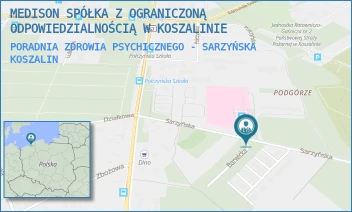 PORADNIA ZDROWIA PSYCHICZNEGO - SARZYŃSKA - MEDISON SPÓŁKA Z OGRANICZONĄ ODPOWIEDZIALNOŚCIĄ W KOSZALINIE - SARZYŃSKA 9,  KOSZALIN