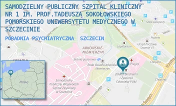 PORADNIA PSYCHIATRYCZNA - UNIWERSYTECKI SZPITAL KLINICZNY NR 1 IM. PROF. TADEUSZA SOKOŁOWSKIEGO PUM W SZCZECINIE - BRONIEWSKIEGO 24/26,  SZCZECIN