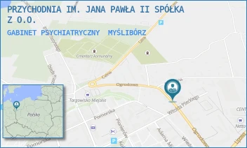 GABINET PSYCHIATRYCZNY - PRZYCHODNIA IM. JANA PAWŁA II SPÓŁKA Z O.O. - OGRODOWA 9,  MYŚLIBÓRZ