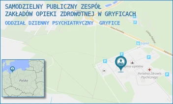 ODDZIAŁ DZIENNY PSYCHIATRYCZNY - SAMODZIELNY PUBLICZNY ZESPÓŁ ZAKŁADÓW OPIEKI ZDROWOTNEJ W GRYFICACH - NIECHORSKA 27,  GRYFICE