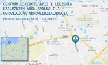 PORADNIA UZALEŻNIEŃ - CENTRUM PSYCHOTERAPII I LECZENIA UZALEŻNIEŃ ANON SPÓŁKA Z OGRANICZONĄ ODPOWIEDZIALNOŚCIĄ - MONTE CASSINO 13,  KOSZALIN