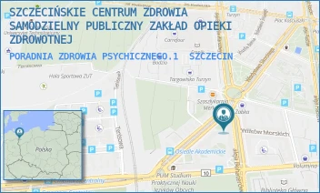 PORADNIA ZDROWIA PSYCHICZNEGO.1 - SZCZECIŃSKIE CENTRUM ZDROWIA SAMODZIELNY PUBLICZNY ZAKŁAD OPIEKI ZDROWOTNEJ - BOHATERÓW WARSZAWY 51,  SZCZECIN