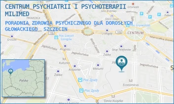 PORADNIA ZDROWIA PSYCHICZNEGO DLA DOROSŁYCH GŁOWACKIEGO - CENTRUM PSYCHIATRII I PSYCHOTERAPII MILIMED - BARTOSZA GŁOWACKIEGO 17,  SZCZECIN