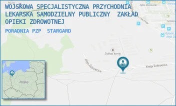 PORADNIA PZP - WOJSKOWA SPECJALISTYCZNA PRZYCHODNIA LEKARSKA SAMODZIELNY PUBLICZNY  ZAKŁAD OPIEKI ZDROWOTNEJ - AL. ŻOŁNIERZA 37,  STARGARD