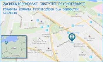 PORADNIA ZDROWIA PSYCHICZNEGO DLA DOROSŁYCH - ZACHODNIOPOMORSKI INSTYTUT PSYCHOTERAPII - KRÓLOWEJ KORONY POLSKIEJ 26/1,1A,2A,3,  SZCZECIN
