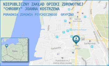 PORADNIA ZDROWIA PSYCHICZNEGO - NIEPUBLICZNY ZAKŁAD OPIEKI ZDROWOTNEJ "CHROBRY" JOANNA KOSTRZEWA - BOL. CHROBREGO 52,  GRYFINO