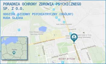 ODDZIAŁ DZIENNY PSYCHIATRYCZNY (OGÓLNY) - PORADNIA OCHRONY ZDROWIA PSYCHICZNEGO SP. Z O.O. - UL. PIOTRA NIEDURNEGO 50D,  RUDA ŚLĄSKA