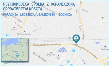 PORADNIA LECZENIA UZALEŻNIEŃ - PSYCHOMEDICA SPÓŁKA Z OGRANICZONĄ ODPOWIEDZIALNOŚCIĄ - UL. KSIĘCIA JÓZEFA PONIATOWSKIEGO 25,  BOCHNIA