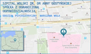ODDZIAŁ PSYCHIATRYCZNY - SZPITAL WOLSKI IM. DR ANNY GOSTYŃSKIEJ SPÓŁKA Z OGRANICZONĄ ODPOWIEDZIALNOŚCIĄ - MARCINA KASPRZAKA 17,  WARSZAWA WOLA