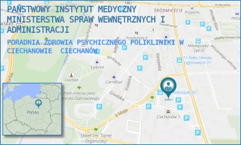 PORADNIA ZDROWIA PSYCHICZNEGO POLIKLINIKI W CIECHANOWIE - PAŃSTWOWY INSTYTUT MEDYCZNY MINISTERSTWA SPRAW WEWNĘTRZNYCH I ADMINISTRACJI - MICKIEWICZA 8,  CIECHANÓW