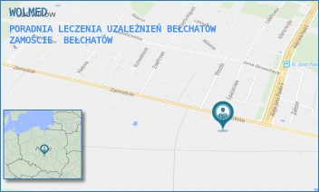PORADNIA LECZENIA UZALEŻNIEŃ BEŁCHATÓW ZAMOŚCIE - WOLMED - UL. ZAMOŚCIE 94,  BEŁCHATÓW
